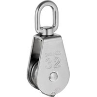 Robuste Poulie À Corde Réa Simple Avec Emerillon Pivotante En Inox Pulley Block Charge Max. 35-1000 Kg – M32