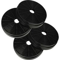 vhbw 4x Filtres à charbon actif compatible avec Klarstein Isabella, Mirage 60, Mirage 90, Royal Flush Eco hotte aspirante - 17,5 cm