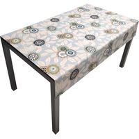 Nappe PVC Base Polyester Anti-taches Fleurs 140X140 CM