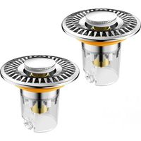 Tapón para lavabo de baño, 2 unidades, color plata (para orificios de lavabo con diámetro de 28-31 mm / 33-40 mm)