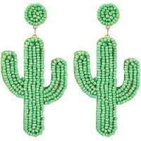 Boucles d'oreilles à tige pour femmes, boucles d'oreilles perlées pour femmes, puces d'oreilles pour femmes, boucles d'oreilles motif plantes tropicales, boucles d'oreilles pendantes pour femmes, bijo
