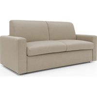 Kansas Schlafsofa mit 20 cm hohen Matratze aus wasserfestem Baumwollmischgewebe T13 212 cm (mat. 160x197) beige