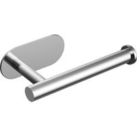 Adhesive Toilet Paper Roll Holder, 304 Stainless Steel Wall Mount, No Drilling Required (Silver)