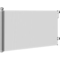 Barrière pour chien rétractable 0-140 cm interrupteur sécurité portes escaliers gris