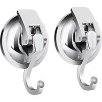 Confezione da 2 ganci a ventosa resistenti per portasciugamani da bagno, ganci a ventosa da parete per cucina, strofinacci, doccia, finestre, vetro