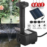 Pompe à fontaine solaire écologique, adaptée aux jardins, bassins et abreuvoirs à oiseaux - démarrage rapide, débit d'eau réglable, 200 litres/heure.