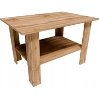 Table Basse Wotan - Table de Salon Carrée avec étagère - 87 x 60 x 55 cm