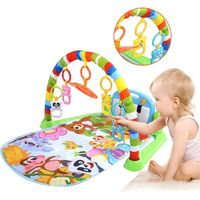 Tapis de jeu pour bébé avec musique, lumières et sons - Pour enfants de 0 à 6 à 12 mois - Vert