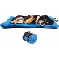 90x60cm (Azul)Cama para perros impermeable y plegable, tapete para perros de tela Oxford duradera y fácil de limpiar, adecuado para sofás, jaulas, etc. Adecuado para uso en exteriores