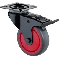 BS-R Apparate-Lenkrolle, Gehäuse schwarz, mit Totalfeststeller,Rad Ø 75 TPR,60kg