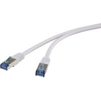 Renkforce RF-4737370 RJ45 Netzwerkkabel, Patchkabel CAT 6a S/FTP 3.00 m Grau hochflexibel, vergoldet