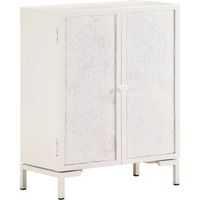 Credenza buffet cassettiera mobile contenitore organizer cucina soggiorno soggiorno 60 x 30 x 76 cm legno massello di mango bianco 020029604