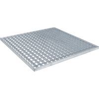 Vidaxl – Grille de voirie 60 x 60 cm – Acier galvanisé à chaud – Résistance à la corrosion – Drainage efficace 30/30 mm