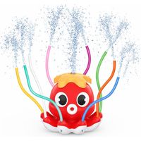 Shine Home Arroseur d’eau rotatif pour enfants avec 8 bras mobiles, jouet d’extérieur pour jardin, jeux d’eau d’été pour enfants et tout-petits, raccord rapide au tuyau d’arrosage, cadeau estival –roo