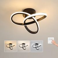 GOECO LED ceiling light, 22 W ceiling lamp, corridor lights, for living room, balcony, bedroom, diameter 24 cm, 3000 K/4000 K/6000 K (random switching from three colour temperatures)