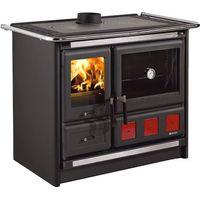 Estufa de leña – Rosa XXL 5.0 VST Acero, acabado antracita, 107 x 67 cm, 86 cm de altura, 11 kW – La Nordica
