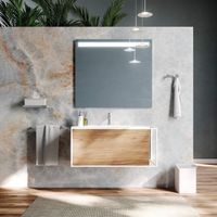 Lineabeta - Specchio LED Europa 100x80cm dimmerabile con cornice
