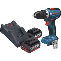 Bosch GSB 18V-65 Trapano a percussione professionale a batteria 18 V 65 Nm brushless + 2x batteria ricaricabile 4,0 Ah + caricabatterie