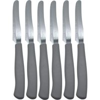 Marietti Horeca set 6 coltelli metà seghetto tortora