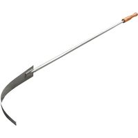Rimuovi brace in acciaio con manico in legno per forni a legna