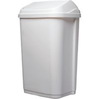 Collecteur à couvercle basculant 10L - Blanc - Lot de 6 - Dbmark