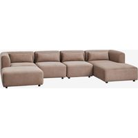 SKLUM Rechte modulare 4-teilige Chaiselongue mit Hocker Fogler
