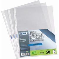 Confezione 10 Buste a Foratura Universale Formato Interno 35x50cm Finitura Liscia