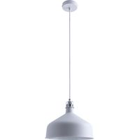 Paco Home Pendelleuchte Küchenlampe Hängend Hängelampe Esszimmer Esstischlampe Industrial ohne Leuchtmittel, Weiß-Metall-gebürstet