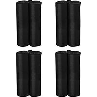 4 Pcs Gazebo Tent Sandbag Weighting Fixing for Gazebo Sunshade Pavilion Sand Garden V7059-1 (Black)