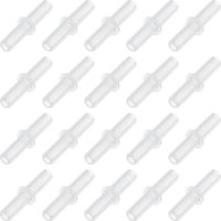 20Pcs Aquarium Air Valve Connector, Plastic Inline Tubing Non-return Valves for 4mm ID Airline Tubing Fish Tank Pond Air Line, White