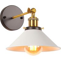 NOLUXA Applique Murale Industrielle Lampe de Plafond de Style Edison Métal avec Rotation à 180 Degrés Lampe Murale Interieur - 22CM