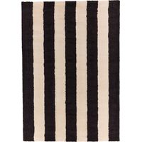 Indoor rug black and white stripes 140x20x80 cm - Pablo