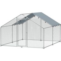 Corral gallinero metálico grande 3x3,4x1,9 m avec cubierta impermeable anti-UV