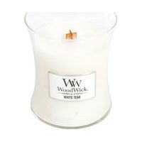 WoodWick Große Kerze, Weißes Teakholz, 609,5 g