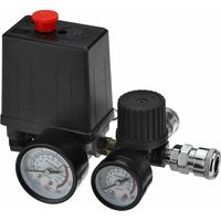 Régulateur de soupape de commande de pressostat de compresseur d'air instrument 220 V 0 - 180 PSI avec connecteur rapide