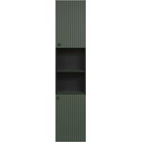 TRENDTEAM PURE BLISS Colonna portaoggetti per bagno verde con scanalature nere 40 x 186 x 31 cm