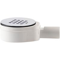 Douche Tray Low Waste, Ø 90mm, DN40, couverture mate blanche