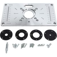 Table de défonceuse multifonction en aluminium avec plaque d'insertion Flip Board pour menuiserie