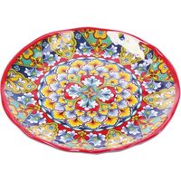 Ad Trend Piatto Frutta Rian in Melamina D 22 Cm H 2 Cm Rosso Blu