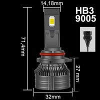 AMPOULES LED HB3 XSTORM 120W 26000LM PUISSANTES CANBUS
