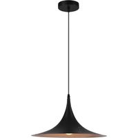 Lampadario industriale disco sospeso a triangolo in metallo con attacco E27 vintage per salotto cucina nero bianco Nero