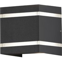 Konstsmide Cremona Applique Murale Extérieure Moderne Up Down Réglable Gris Foncé 2x 3W LED, IP54