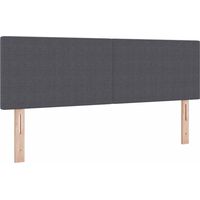 Vidaxl – Tête de lit réglable 144 cm en velours côtelé gris foncé – Rembourrage en mousse confortable – Design moderne et minimaliste