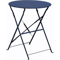 Runder Gueridon Durchmesser 60 cm Cuba Blau