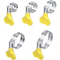 25 PCS Adjustable Handle Hose Clamps,Stainless Steel Pipe Clamps