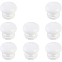 8pcs Schrankknöpfe Wohnung rund Bücherregal Schublade Schrank Ziehgriff Handgriff Knopf weiß