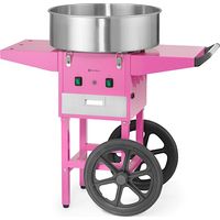 Zuckerwattemaschine mit Wagen auf Rollen, ohne Deckel, 1130 W – rosa