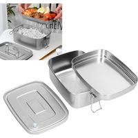 Boîte-repas isotherme 1.5L en acier inoxydable 304, imperméable et portable, idéale pour bureau ou maison
