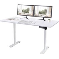 Devoko – Bureau assis debout 160 cm réglable électrique – Hauteur 72-116 cm avec mémoire – Moteur silencieux et anti-collision – Bureau d'ordinateur ergonomique