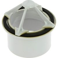 Nicoll – Naissance pour chéneaux Ø80 gris – PVC pour eaux pluviales – Crépine anti-feuilles – Joint d'étanchéité inclus